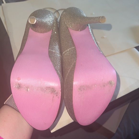 Steve Madden Glitter Heels Sz 9 - Picture 5 of 6